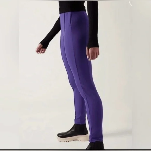 Athleta NWT Sizes 10 & 4 Amazing Pretty Purple Women's Skinny Sport Pants (0561) - Picture 2 of 14